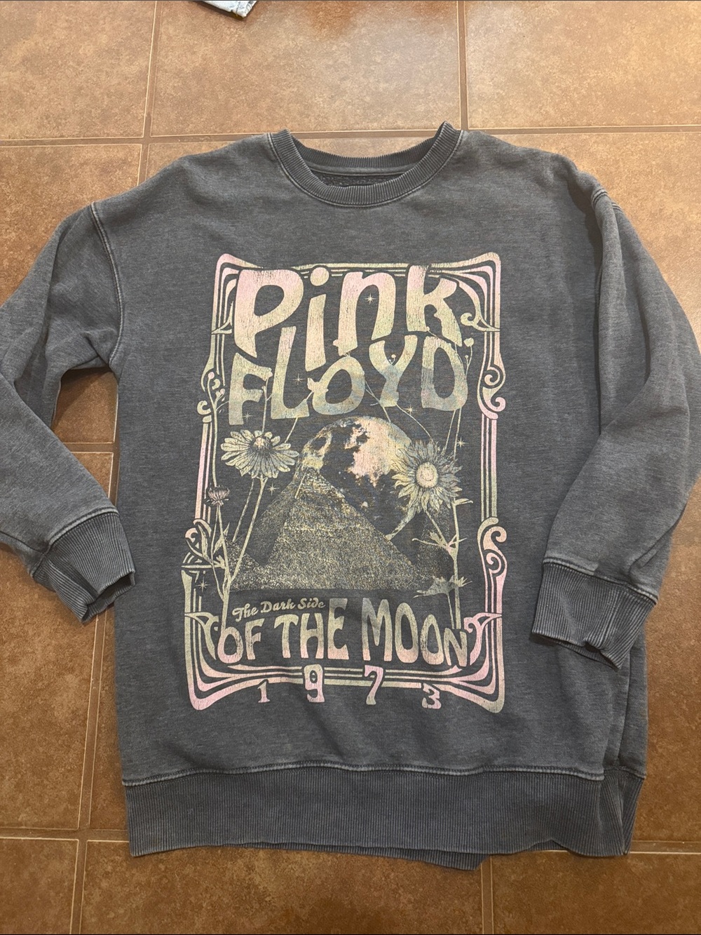 Pink Floyd Black and Gold Logo Pullover Sweatshirt